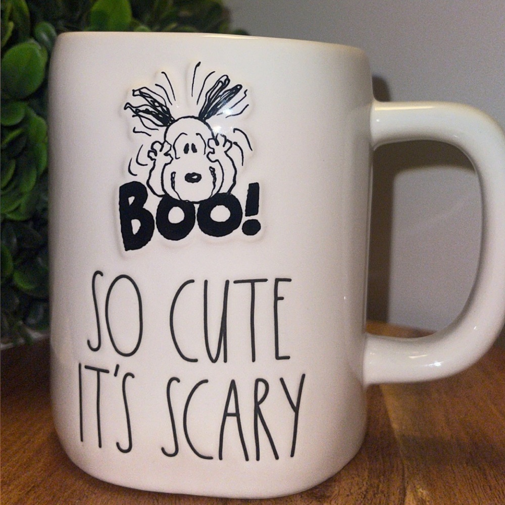 Rae Dunn White Snoopy ‘Boo' Mug with Cute Design